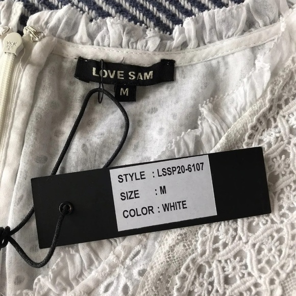 Love Sam White Eyelet Cottagecore Dress - Picture 5 of 7